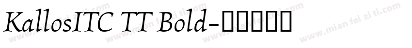 KallosITC TT Bold字体转换